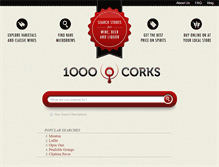 Tablet Screenshot of 1000corks.com